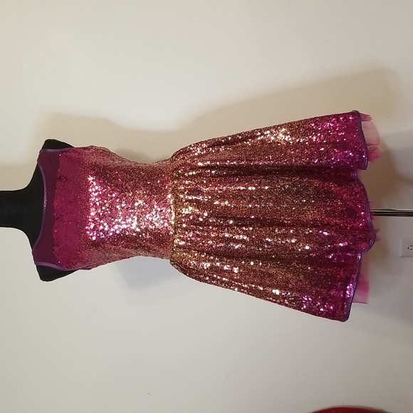 open lace back dress Sorbet Swirl Skater Dress Size 7-8 / Ombre Pink main image 1